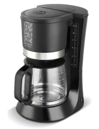 BRUNO καφετιέρα φίλτρου BRN-0086, 680W, έως 12 φλυτζάνια, 1.2L, μαύρη