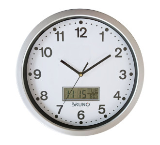 BRUNO ρολόι τοίχου BRN-0123 με ημερομηνία & θερμοκρασία, 35cm, λευκό BRUNO ρολόι τοίχου BRN-0123 με ημερομηνία & θερμοκρασία, 35cm, λευκό