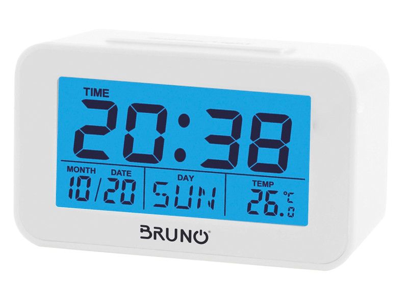 BRUNO ξυπνητήρι BRN-0129 με μέτρηση θερμοκρασίας, °C & °F, λευκό