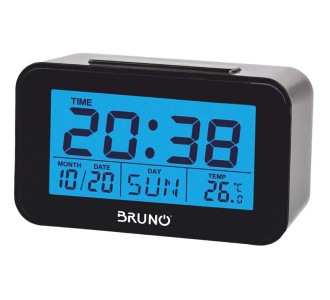BRUNO ξυπνητήρι BRN-0130 με μέτρηση θερμοκρασίας, °C & °F, μαύρο BRUNO ξυπνητήρι BRN-0130 με μέτρηση θερμοκρασίας, °C & °F, μαύρο