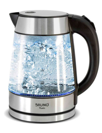 BRUNO βραστήρας νερού BRN-0143, 1.7L, 2200W, γυάλινος-Inox