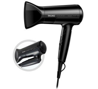 BRUNO σεσουάρ μαλλιών BRN-0153, 1600W, αναδιπλούμενη λαβή, μαύρο