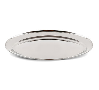 BRUNO ανοξείδωτη πιατέλα σερβιρίσματος BRN-0178, οβάλ, 40εκ.