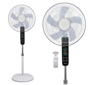 BRUNO ανεμιστήρας προηγμένων λειτουργιών BRN-0189 με τηλεχειριστήριο, 45W, Φ43εκ x 130εκ, λευκός