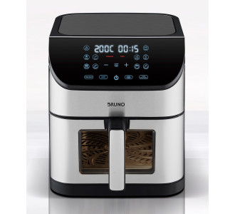 BRUNO φριτέζα αέρος BRN-0194, 8lt, 1800W, inox/μαύρη BRUNO φριτέζα αέρος BRN-0194, 8lt, 1800W, inox/μαύρη