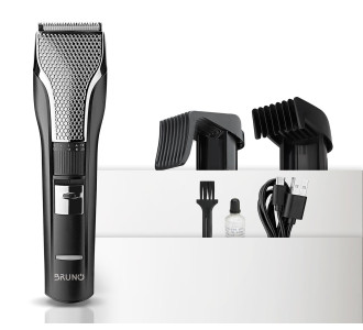 BRUNO κουρευτική μηχανή BRN-0220, επαναφορτιζόμενη, μαύρη