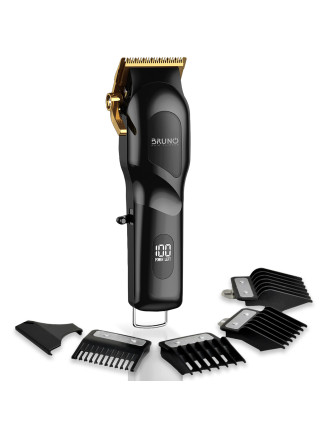 BRUNO επαγγελματική κουρευτική μηχανή BRN-0222 με βάση, επαναφορτιζόμενη, μαύρη