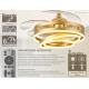 BRUNO ανεμιστήρας οροφής με LED φως BRN-0225, AC 122W, 42", Φ107x58εκ., χρυσός BRUNO ανεμιστήρας οροφής με LED φως BRN-0225, AC 122W, 42", Φ107x58εκ., χρυσός