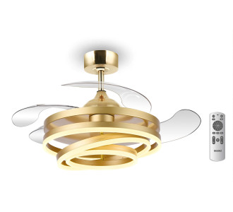 BRUNO ανεμιστήρας οροφής με LED φως BRN-0225, AC 122W, 42", Φ107x58εκ., χρυσός BRUNO ανεμιστήρας οροφής με LED φως BRN-0225, AC 122W, 42", Φ107x58εκ., χρυσός