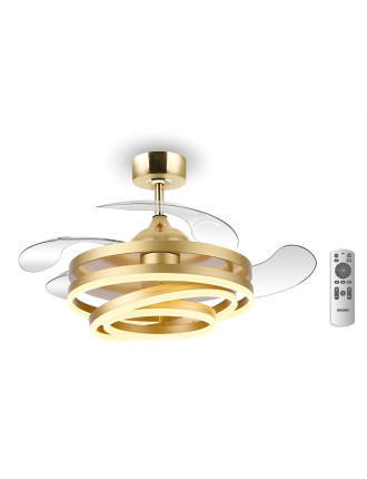BRUNO ανεμιστήρας οροφής με LED φως BRN-0225, AC 122W, 42", Φ107x58εκ., χρυσός BRUNO ανεμιστήρας οροφής με LED φως BRN-0225, AC 122W, 42", Φ107x58εκ., χρυσός