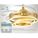 BRUNO ανεμιστήρας οροφής με LED φως BRN-0225, AC 122W, 42", Φ107x58εκ., χρυσός BRUNO ανεμιστήρας οροφής με LED φως BRN-0225, AC 122W, 42", Φ107x58εκ., χρυσός