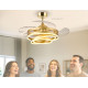 BRUNO ανεμιστήρας οροφής με LED φως BRN-0225, AC 122W, 42", Φ107x58εκ., χρυσός BRUNO ανεμιστήρας οροφής με LED φως BRN-0225, AC 122W, 42", Φ107x58εκ., χρυσός