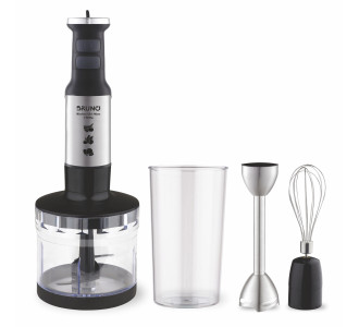 BRUNO ραβδομπλέντερ BRN-0250, 1700W Σετ 3 σε 1, ρυθμιζόμενη ταχύτητα, 4 λεπίδες, inox-μαύρο