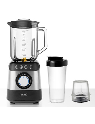 BRUNO μπλέντερ 3 σε 1 προηγμένων λειτουργιών BRN-0254, 1500W, 1.8L γυάλινη κανάτα, 6 λεπίδες, inox-μαύρο