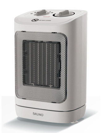 BRUNO κεραμικό αερόθερμο BRN-0255, 2000W, με θερμοστάτη/ανεμιστήρα/αυτόματη περιστροφή, λευκό