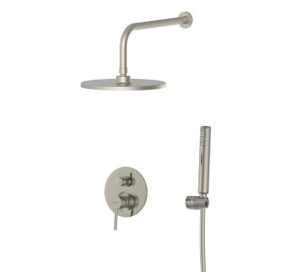 BRUNO σετ κεφαλή ντους με τηλέφωνο BRN-0265, αναμεικτική, εντοιχισμού, ασημί BRUNO σετ κεφαλή ντους με τηλέφωνο BRN-0265, αναμεικτική, εντοιχισμού, ασημί