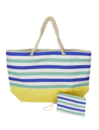 BRUNO τσάντα θαλάσσης με νεσεσέρ SOL-BAY BRN-0298, 58x40cm BRUNO τσάντα θαλάσσης με νεσεσέρ SOL-BAY BRN-0298, 58x40cm