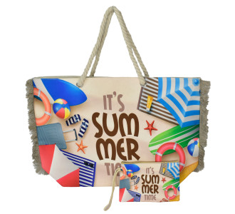 BRUNO τσάντα θαλάσσης με νεσεσέρ SOL-BAY BRN-0299, 58x40cm BRUNO τσάντα θαλάσσης με νεσεσέρ SOL-BAY BRN-0299, 58x40cm