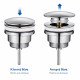 BRUNO βαλβίδα νιπτήρα Pop Up BRN-0312, 1-1/4", ορειχάλκινη, χρωμέ BRUNO βαλβίδα νιπτήρα Pop Up BRN-0312, 1-1/4", ορειχάλκινη, χρωμέ