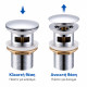 BRUNO βαλβίδα νιπτήρα Pop Up BRN-0314, 1-1/4", ορειχάλκινη, χρωμέ BRUNO βαλβίδα νιπτήρα Pop Up BRN-0314, 1-1/4", ορειχάλκινη, χρωμέ