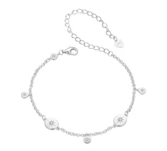 BAMOER βραχιόλι BSB182 με κυβική ζιρκόνια, ασήμι 925, ασημί BAMOER βραχιόλι BSB182 με κυβική ζιρκόνια, ασήμι 925, ασημί