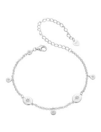 BAMOER βραχιόλι BSB182 με κυβική ζιρκόνια, ασήμι 925, ασημί BAMOER βραχιόλι BSB182 με κυβική ζιρκόνια, ασήμι 925, ασημί