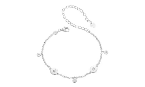 BAMOER βραχιόλι BSB182 με κυβική ζιρκόνια, ασήμι 925, ασημί BAMOER βραχιόλι BSB182 με κυβική ζιρκόνια, ασήμι 925, ασημί