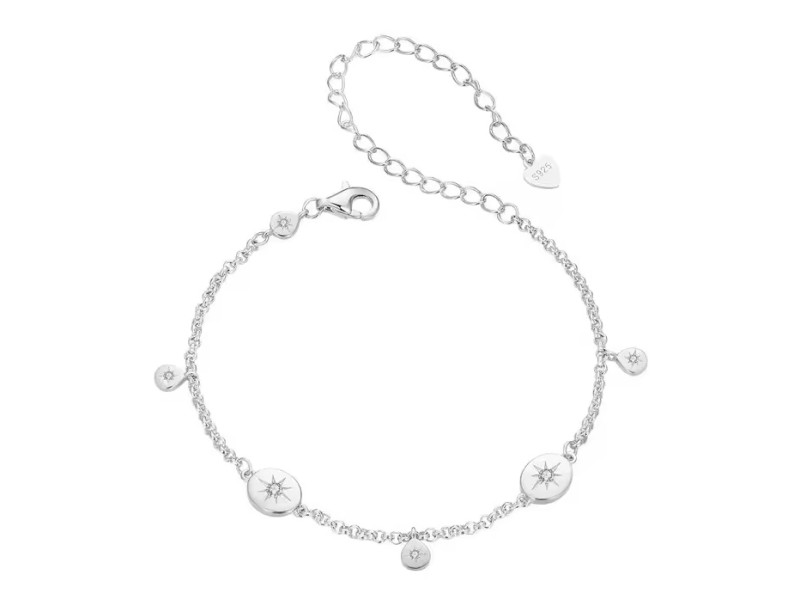 BAMOER βραχιόλι BSB182 με κυβική ζιρκόνια, ασήμι 925, ασημί