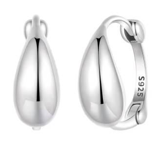 BAMOER σκουλαρίκια κρίκοι BSE1079, ασήμι 925, ασημί BAMOER σκουλαρίκια κρίκοι BSE1079, ασήμι 925, ασημί