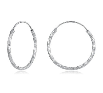 BAMOER σκουλαρίκια κρίκοι BSE1178-L, ασήμι 925, 2.6cm, ασημί