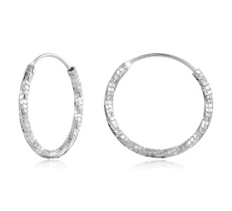 BAMOER σκουλαρίκια κρίκοι BSE1178-M, ασήμι 925, 2.1cm, ασημί BAMOER σκουλαρίκια κρίκοι BSE1178-M, ασήμι 925, 2.1cm, ασημί