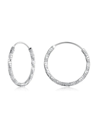 BAMOER σκουλαρίκια κρίκοι BSE1178-M, ασήμι 925, 2.1cm, ασημί BAMOER σκουλαρίκια κρίκοι BSE1178-M, ασήμι 925, 2.1cm, ασημί