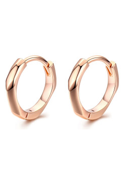 BAMOER σκουλαρίκια κρίκοι BSE119, ασήμι 925, ροζ χρυσό