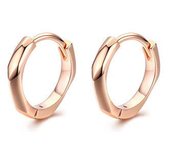 BAMOER σκουλαρίκια κρίκοι BSE119, ασήμι 925, ροζ χρυσό BAMOER σκουλαρίκια κρίκοι BSE119, ασήμι 925, ροζ χρυσό