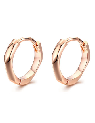 BAMOER σκουλαρίκια κρίκοι BSE119, ασήμι 925, ροζ χρυσό BAMOER σκουλαρίκια κρίκοι BSE119, ασήμι 925, ροζ χρυσό