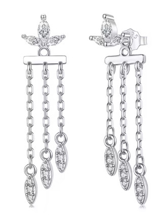 BAMOER σκουλαρίκια καρφωτά BSE1240 με κυβική ζιρκόνια, ασήμι 925, ασήμι