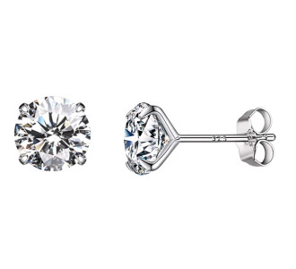 BAMOER σκουλαρίκια καρφωτά BSE166 με κυβική ζιρκόνια, 6mm, ασήμι 925 BAMOER σκουλαρίκια καρφωτά BSE166 με κυβική ζιρκόνια, 6mm, ασήμι 925