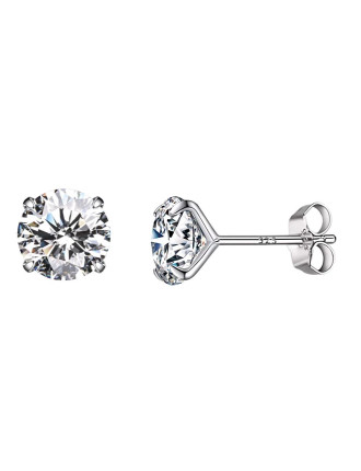 BAMOER σκουλαρίκια καρφωτά BSE166 με κυβική ζιρκόνια, 6mm, ασήμι 925 BAMOER σκουλαρίκια καρφωτά BSE166 με κυβική ζιρκόνια, 6mm, ασήμι 925