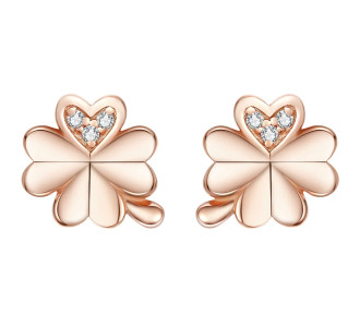 BAMOER σκουλαρίκια καρφωτά BSE233, κυβική ζιρκόνια, ασήμι 925, ροζ χρυσό BAMOER σκουλαρίκια καρφωτά BSE233, κυβική ζιρκόνια, ασήμι 925, ροζ χρυσό