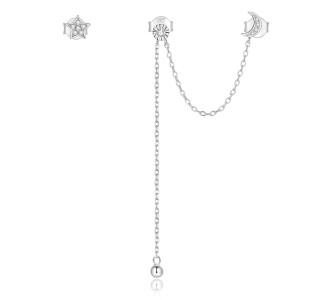 BAMOER σκουλαρίκια καρφωτά BSE431 με κυβική ζιρκόνια, ασήμι 925, ασήμι