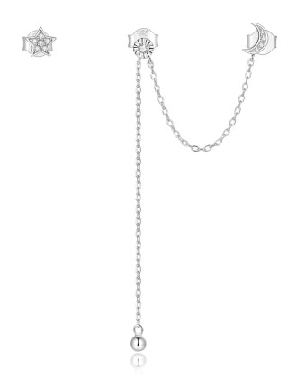 BAMOER σκουλαρίκια καρφωτά BSE431 με κυβική ζιρκόνια, ασήμι 925, ασήμι