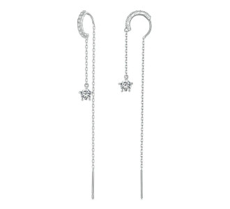 BAMOER σκουλαρίκια κρεμαστά BSE830 με κυβική ζιρκόνια, ασήμι 925, ασημί BAMOER σκουλαρίκια κρεμαστά BSE830 με κυβική ζιρκόνια, ασήμι 925, ασημί