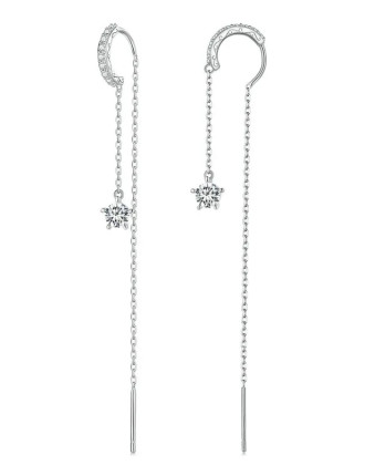 BAMOER σκουλαρίκια κρεμαστά BSE830 με κυβική ζιρκόνια, ασήμι 925, ασημί BAMOER σκουλαρίκια κρεμαστά BSE830 με κυβική ζιρκόνια, ασήμι 925, ασημί