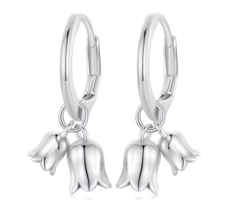 BAMOER σκουλαρίκια κρίκοι BSE909, ασήμι 925, ασημί BAMOER σκουλαρίκια κρίκοι BSE909, ασήμι 925, ασημί