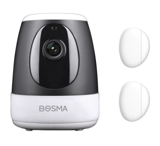 BOSMA ασύρματο σύστημα συναγερμού XC με κάμερα, Pan 360°, 1080p, WiFi