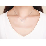 BAMOER κολιέ BSN028 με κυβική ζιρκόνια, ασήμι 925, ασημί BAMOER κολιέ BSN028 με κυβική ζιρκόνια, ασήμι 925, ασημί