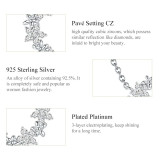 BAMOER κολιέ BSN028 με κυβική ζιρκόνια, ασήμι 925, ασημί BAMOER κολιέ BSN028 με κυβική ζιρκόνια, ασήμι 925, ασημί