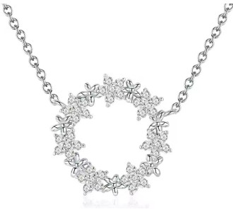 BAMOER κολιέ BSN028 με κυβική ζιρκόνια, ασήμι 925, ασημί BAMOER κολιέ BSN028 με κυβική ζιρκόνια, ασήμι 925, ασημί