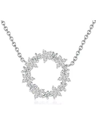 BAMOER κολιέ BSN028 με κυβική ζιρκόνια, ασήμι 925, ασημί BAMOER κολιέ BSN028 με κυβική ζιρκόνια, ασήμι 925, ασημί