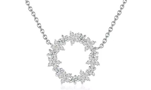 BAMOER κολιέ BSN028 με κυβική ζιρκόνια, ασήμι 925, ασημί BAMOER κολιέ BSN028 με κυβική ζιρκόνια, ασήμι 925, ασημί